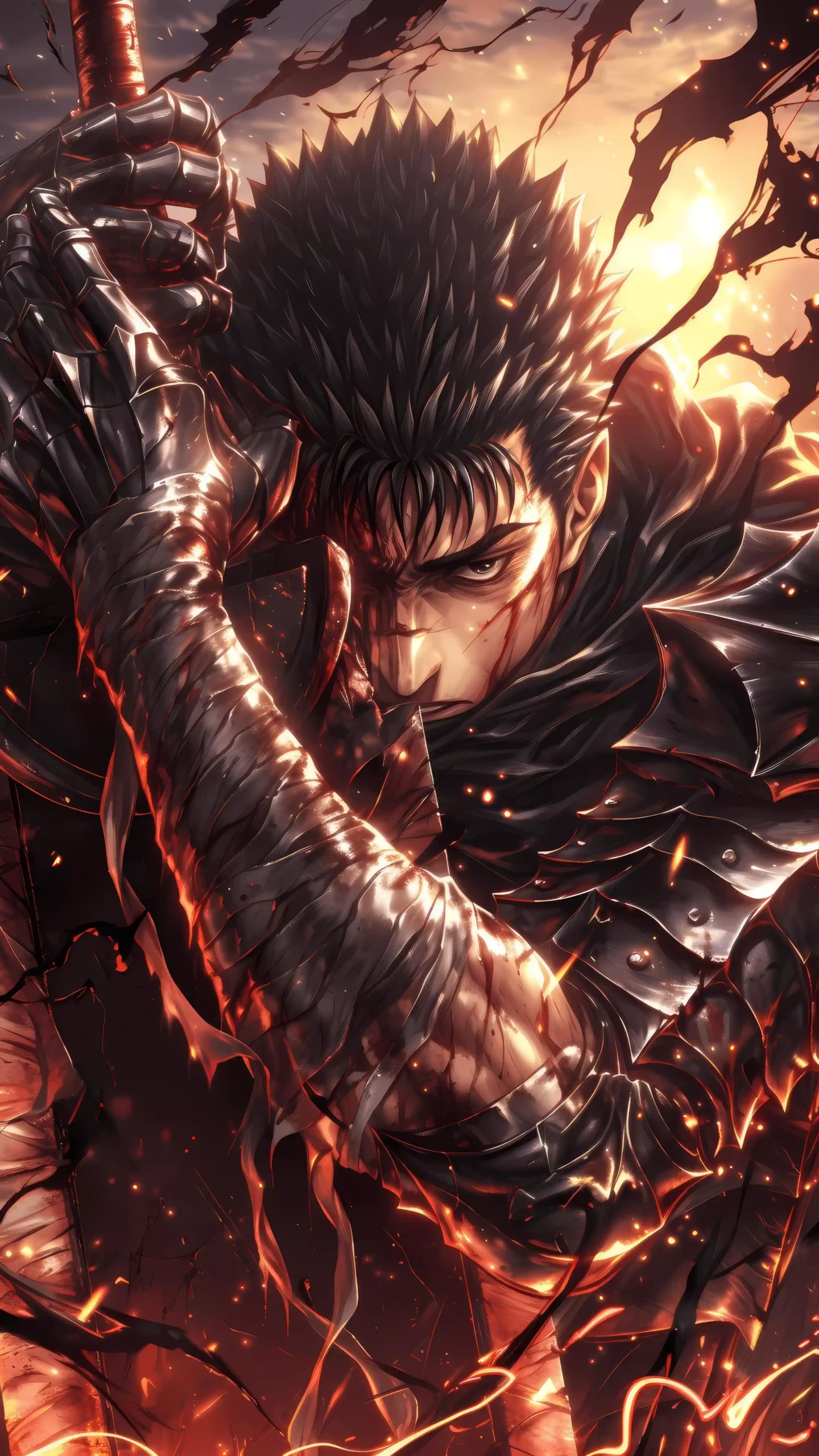 متال پوستر گاتس Guts از انیمه برزرک Berserk