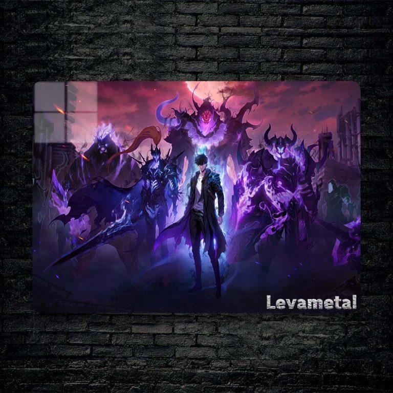 متال پوستر سونگ جین‌ وو Sung Jinwoo از انیمه سولو لولینگ Solo Leveling با کد A-390