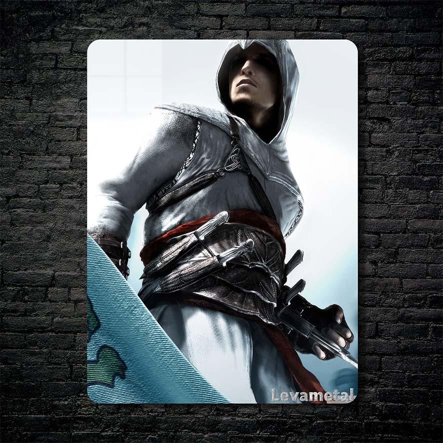 Mockup Black Brick A-693 30X30_ متال پوستر اساسینز کرید assasins creed