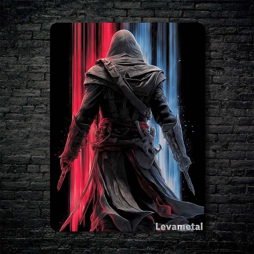 Mockup Black Brick A-710 30X30_ متال پوستر اساسینز کرید assasins creed