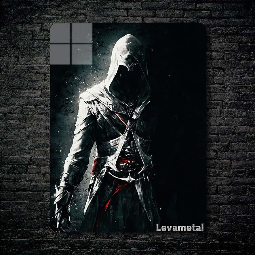 Mockup Black Brick A-715 30X30_ متال پوستر اساسینز کرید assasins creed