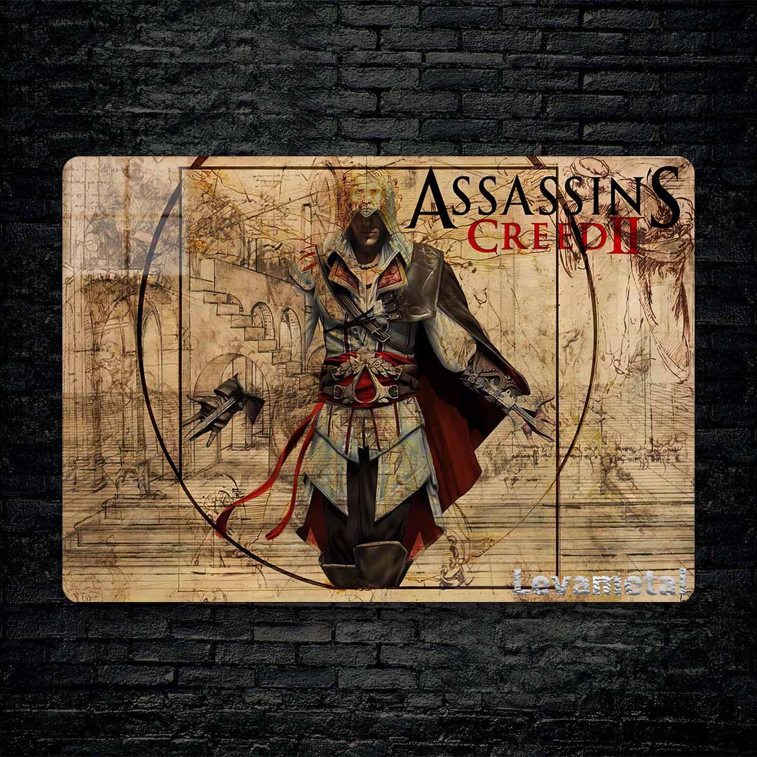 black Brick wall Ofoghi A-687 30X30 متال پوستر اساسینز کرید assasins creed