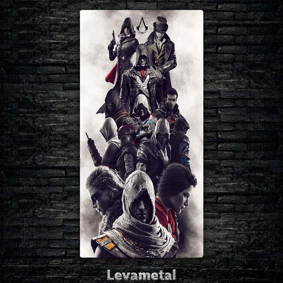 black Brick wall amodi A-690 30X60 متال پوستر اساسینز کرید assasins creed