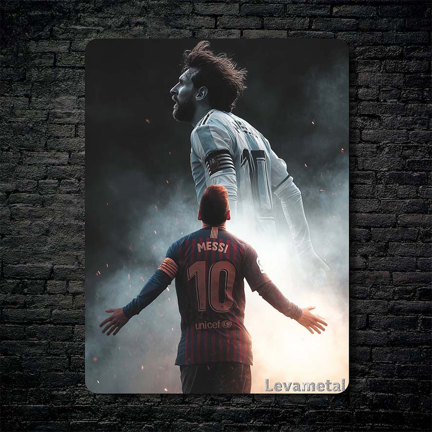 Mockup Black Brick A-928 30X30 متال پوستر مسی Messi