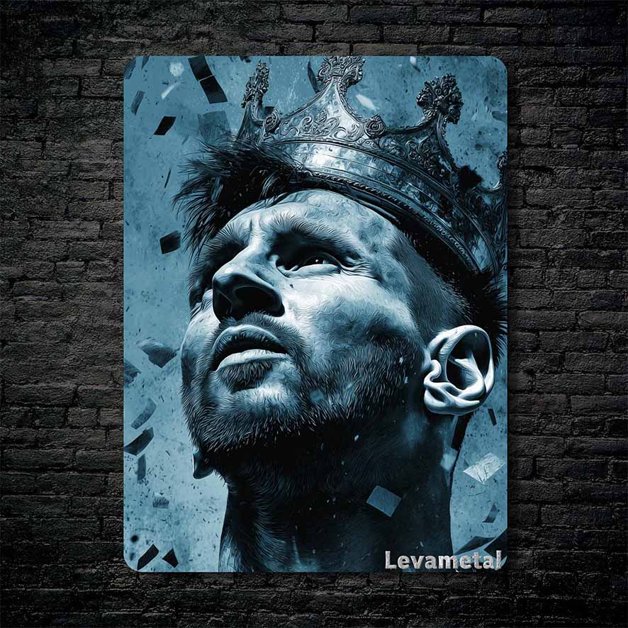 Mockup Black Brick A-933 30X30 متال پوستر مسی Messi