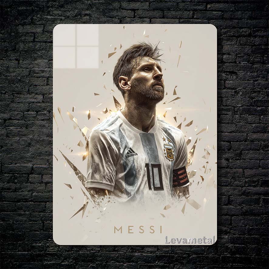 Mockup Black Brick A-962 30X30 متال پوستر مسی Messi
