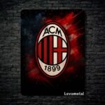 متال پوستر لوگو تیم میلان Milan