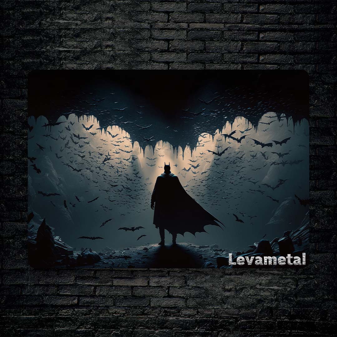 black Brick wall Ofoghi A-799 30X30 متال پوستر بت من Batman
