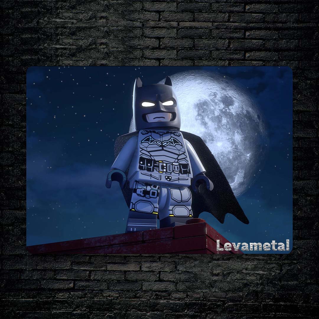 black Brick wall Ofoghi A-801 30X30 متال پوستر بت من Batman