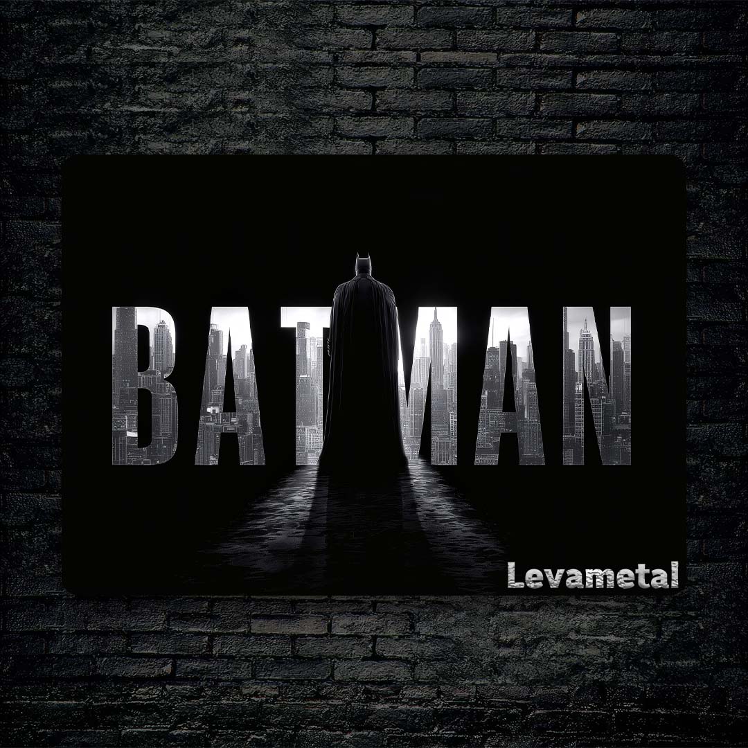 black Brick wall Ofoghi A-832 30X30 متال پوستر بت من Batman