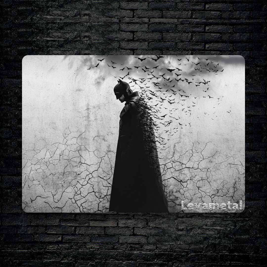 black Brick wall Ofoghi A-844 30X30 متال پوستر بت من Batman