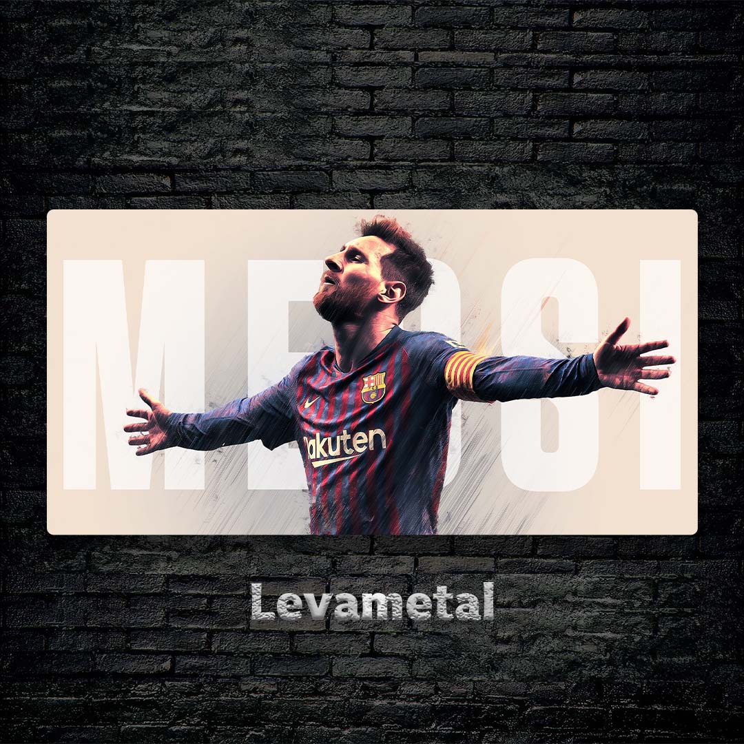 black Brick wall Ofoghi A-916 30X60 متال پوستر مسی Messi