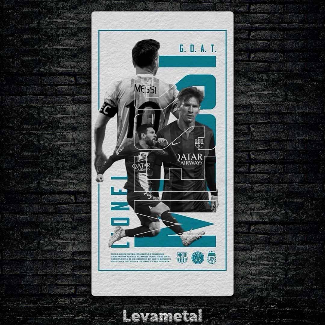 black Brick wall amodi A-998 30X60 متال پوستر مسی Messi