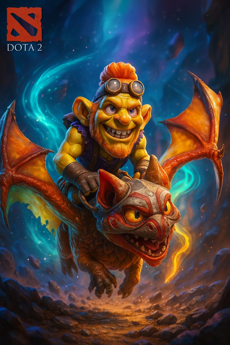 متال پوستر bat rider از گیم دوتا2 dota2
