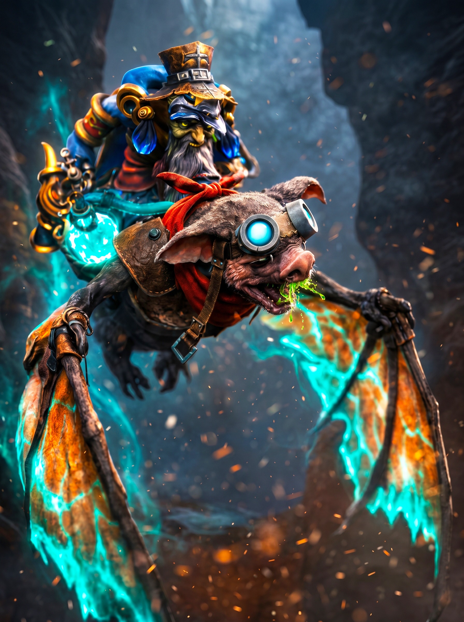 متال پوستر bat rider از گیم دوتا2 dota2