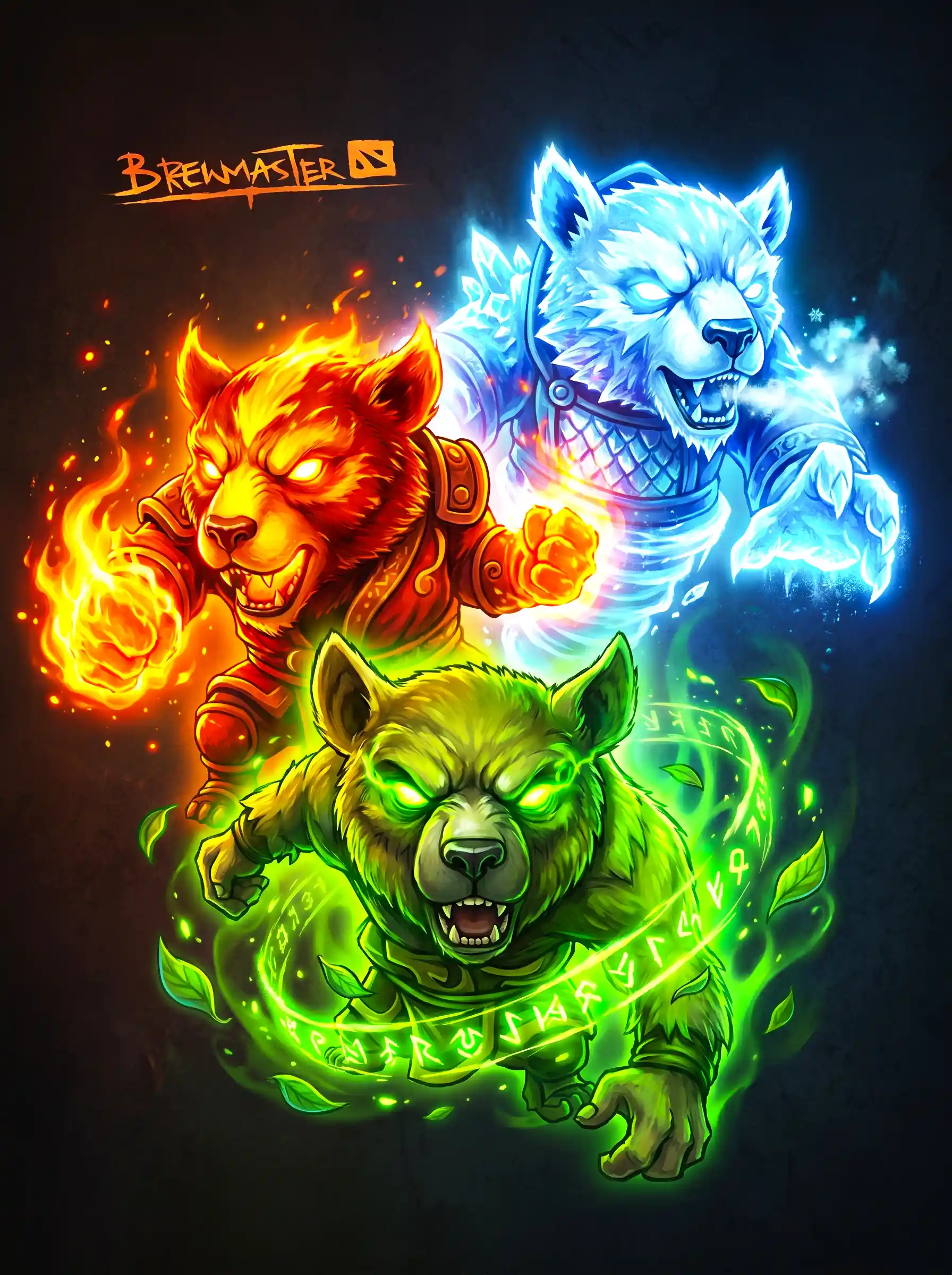 متال پوستر brewmaster از گیم دوتا2 dota2