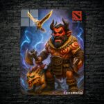 متال پوستر beast master از گیم دوتا2 , dota2 با کد B-291