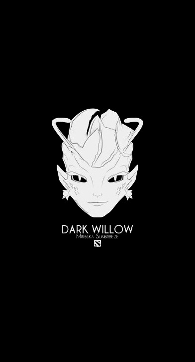 متال پوستر dark willow از گیم دوتا2 dota2