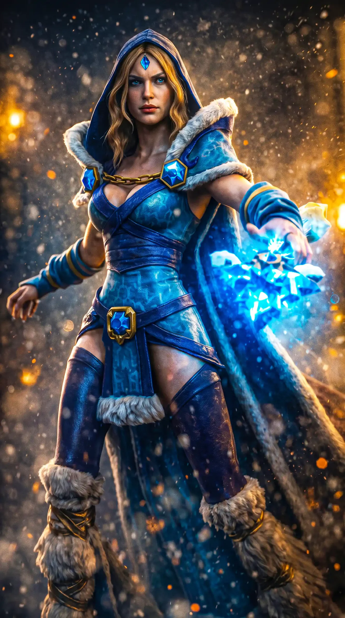 متال پوستر crystal maiden از گیم دوتا2 dota2