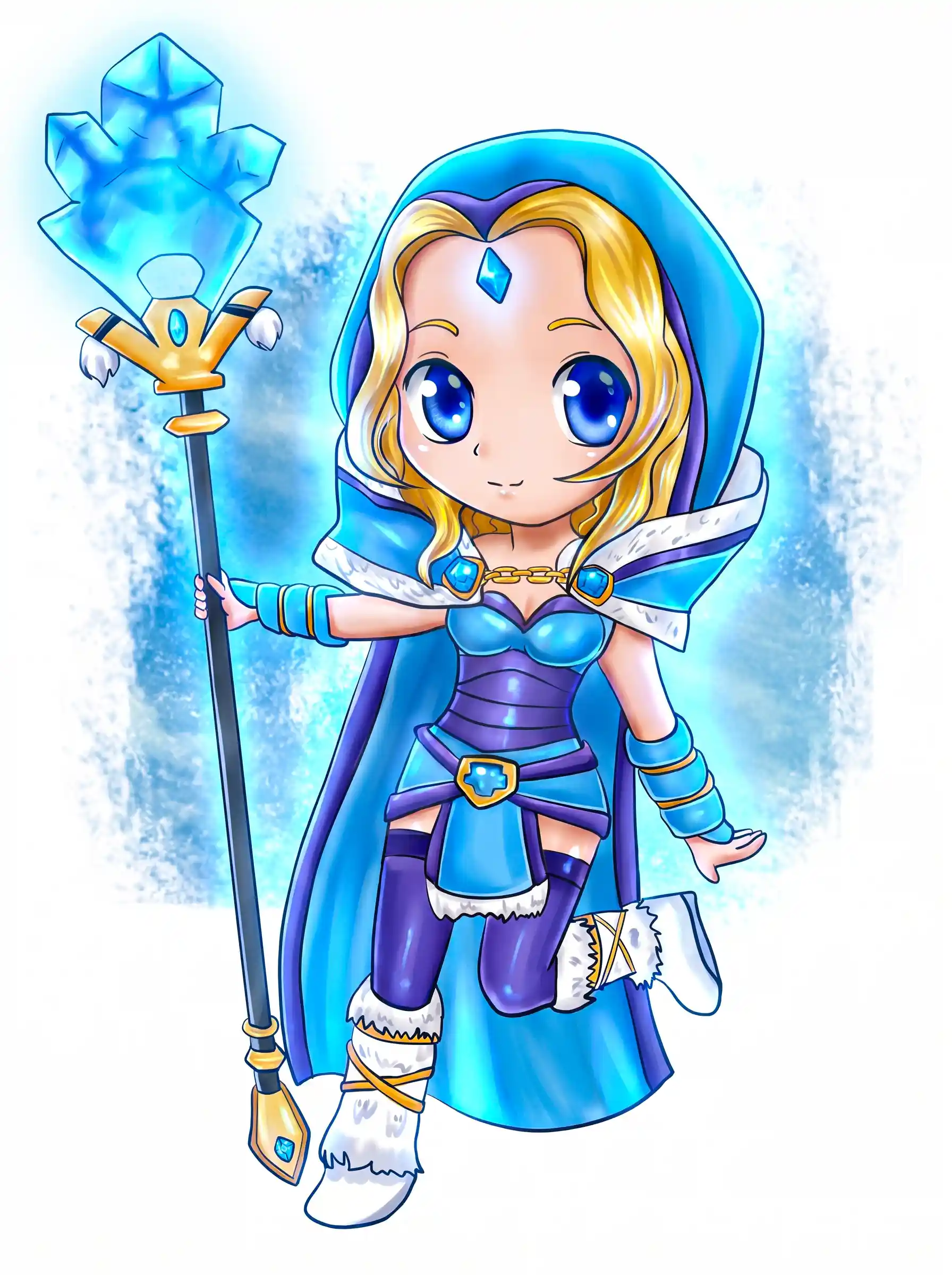 متال پوستر crystal maiden از گیم دوتا2 dota2