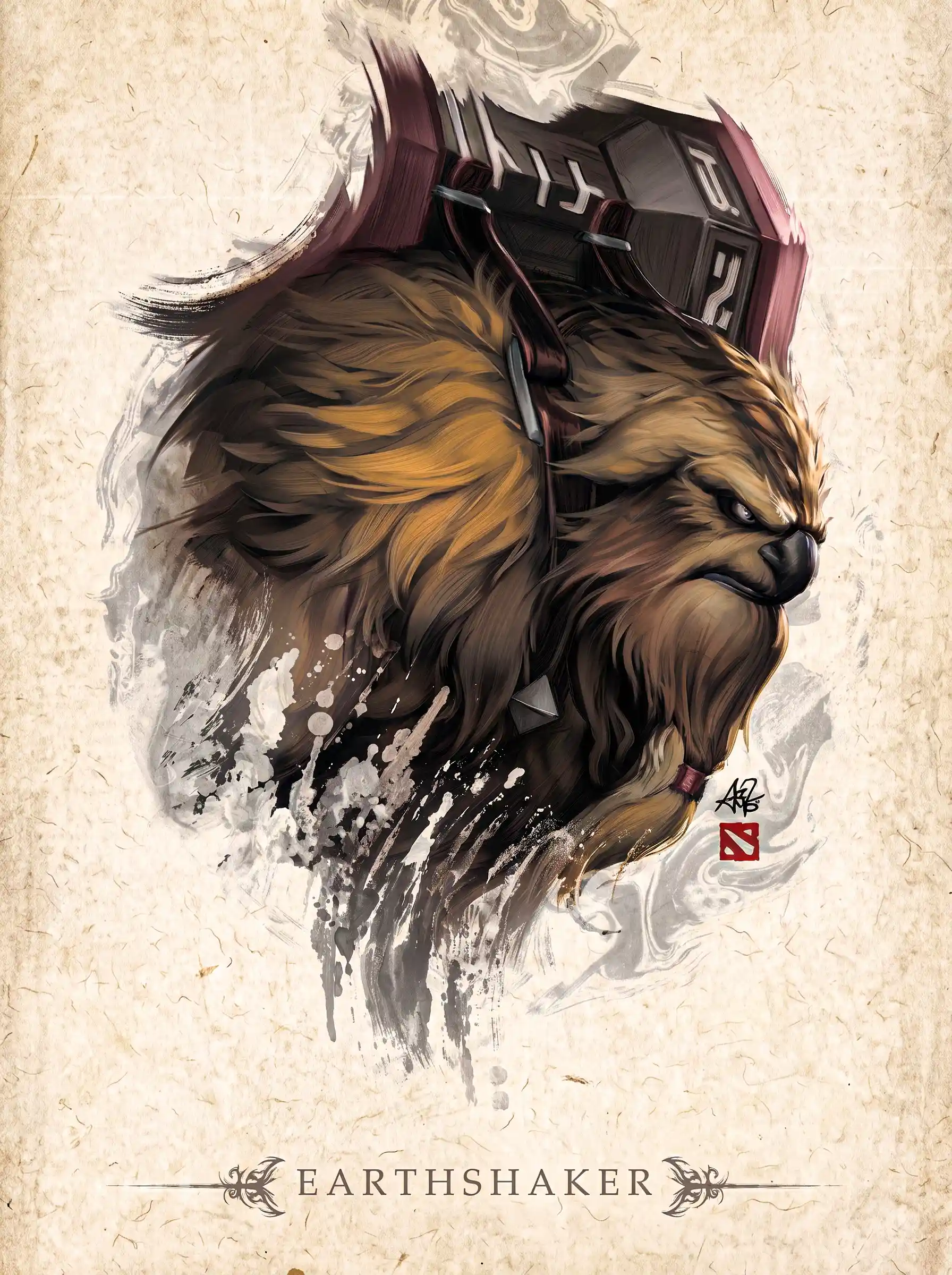 متال پوستر earth shaker از گیم دوتا2 dota2