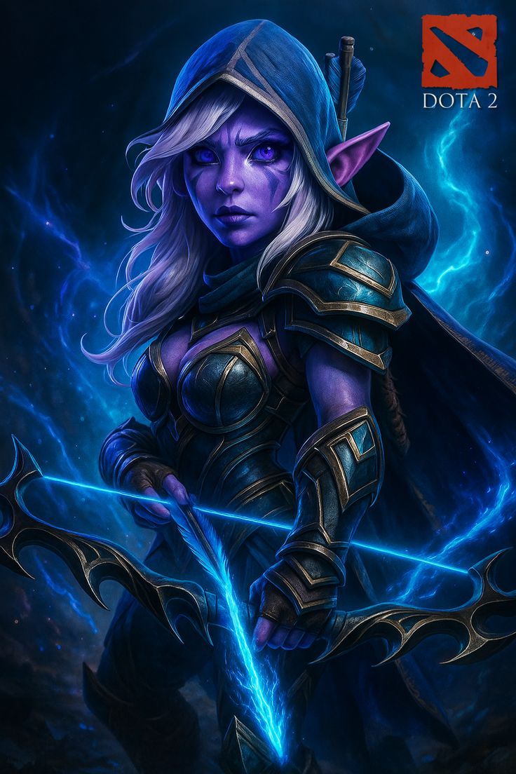 متال پوستر drow ranger از گیم دوتا2 dota2
