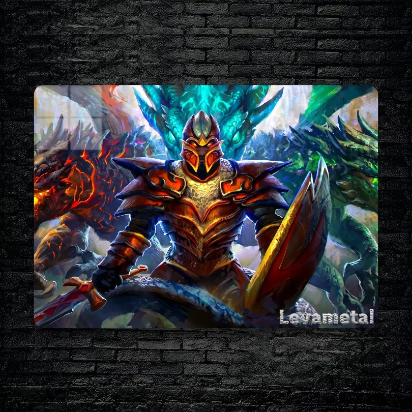 main-mockup-16758-1783013169.jpeg متال پوستر dragon knight از گیم دوتا2 , dota2 با کد B-617 - Image 1