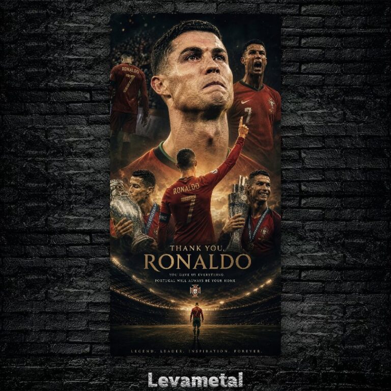 متال پوستر فوتبالی از رونالدو Ronaldo با کد B-953