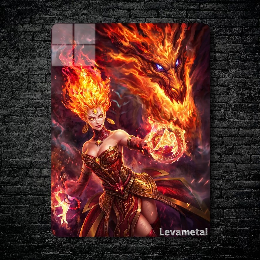متال پوستر lina از گیم دوتا2 , dota2 با کد D-055