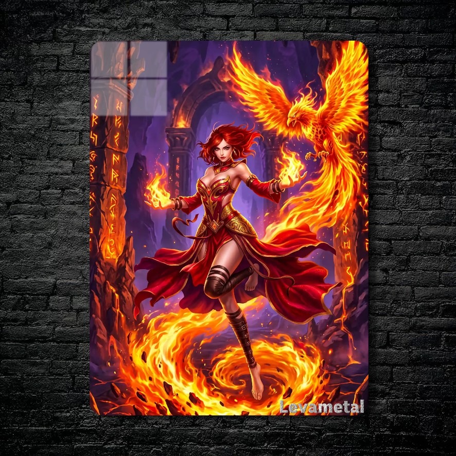 متال پوستر lina از گیم دوتا2 , dota2 با کد D-058