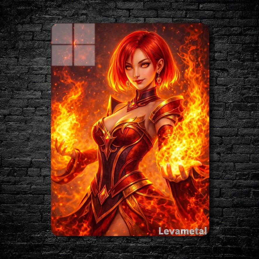 متال پوستر lina از گیم دوتا2 , dota2 با کد D-059