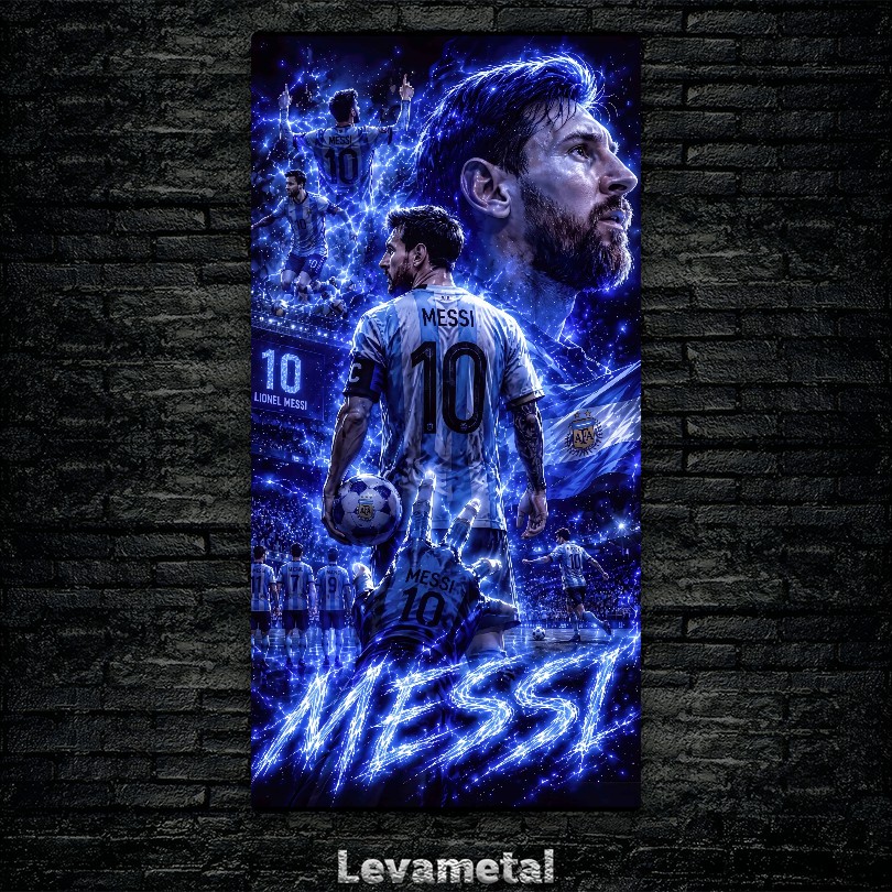 متال پوستر فوتبالی از مسی Messi با کد D-336