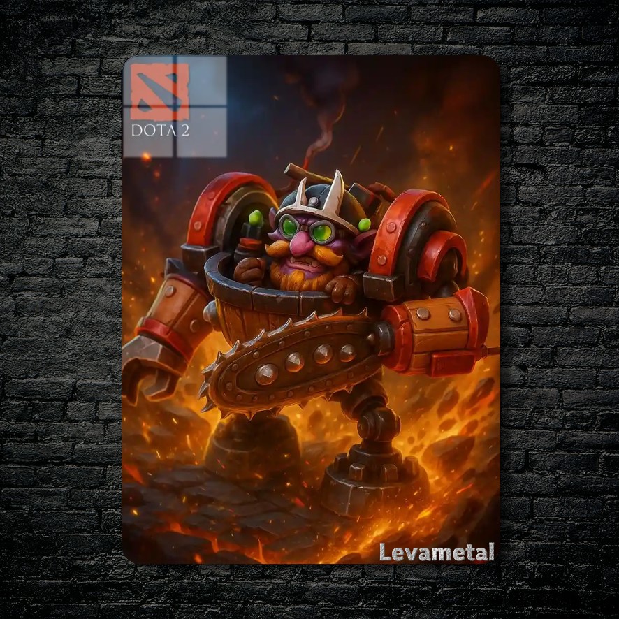 متال پوستر timbersaw از گیم دوتا2 , dota2 با کد E-016