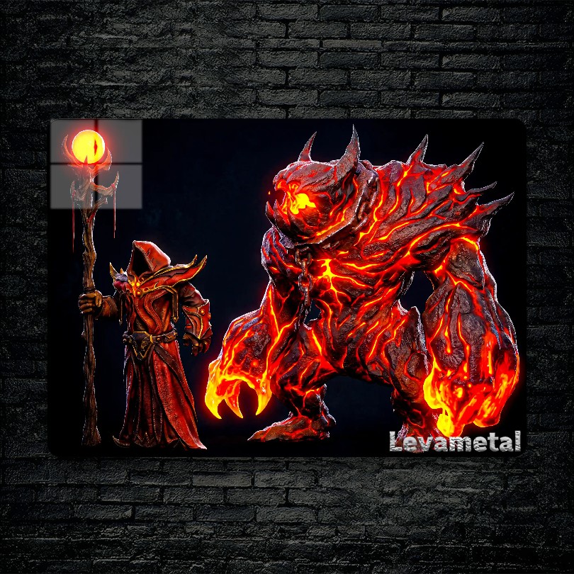 متال پوستر warlock از گیم دوتا2 , dota2 با کد E-197