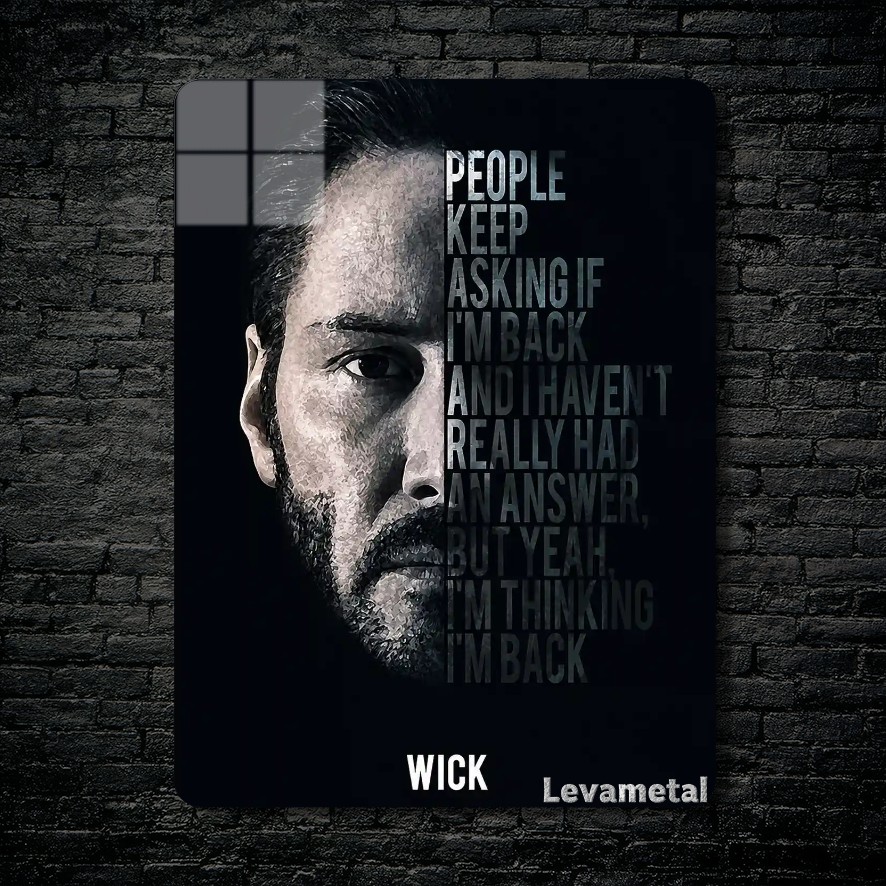 متال پوستر جان ویک jhon wick با کد E-545