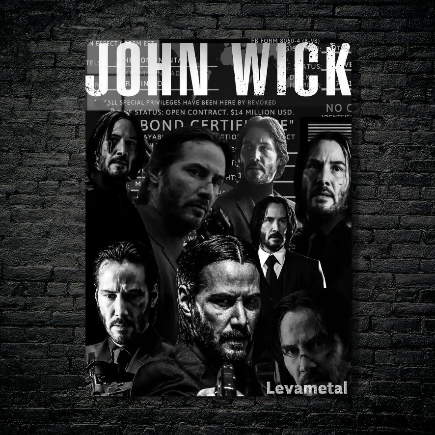 متال پوستر جان ویک jhon wick با کد E-562
