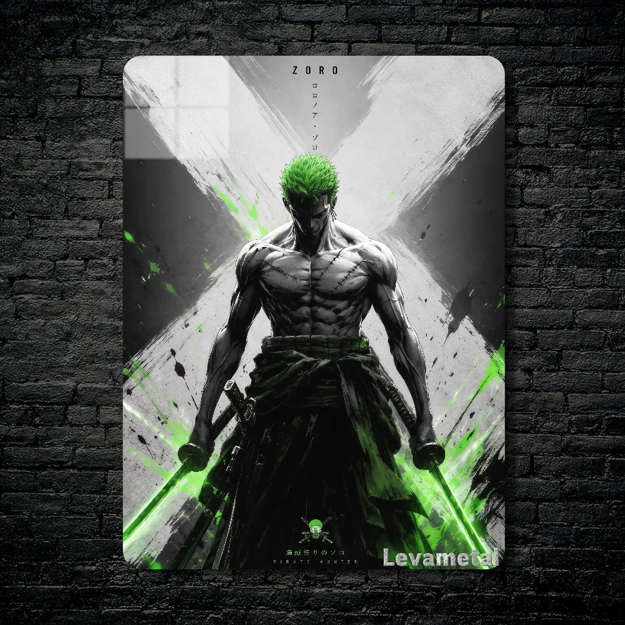 main-mockup-112901-1787238336.jpeg متال پوستر زورو Zoro از انیمه وان پیس One piece با کد E-588