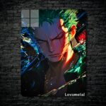 متال پوستر زورو Zoro از انیمه وان پیس One piece با کد E-597
