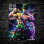 متال پوستر زورو Zoro از انیمه وان پیس One piece با کد E-612