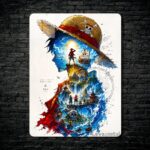 متال پوستر لوفی Luffy از انیمه وان پیس One piece با کد E-617