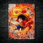 متال پوستر لوفی Luffy از انیمه وان پیس One piece با کد E-618
