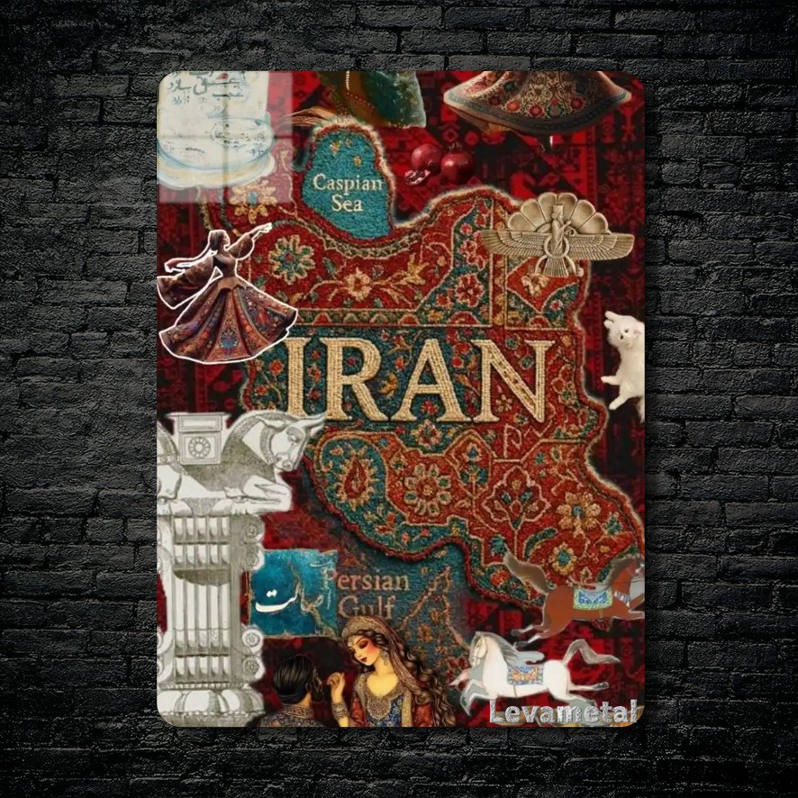 متال پوستر طرح ایران E-691 Persia