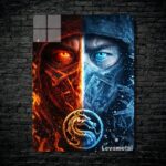 متال پوستر ساب زیرو Sub-zero و اسکورپیون Scorpion از بازی مورتال کمبت Mortal Kombat با کد E-714