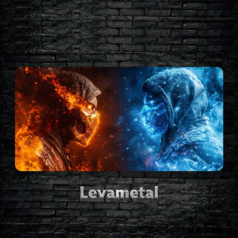 main-mockup-117622-1791126415.jpeg متال پوستر ساب زیرو Sub-zero و اسکورپیون Scorpion از بازی مورتال کمبت Mortal Kombat با کد E-717