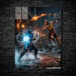 متال پوستر ساب زیرو Sub-zero و اسکورپیون Scorpion از بازی مورتال کمبت Mortal Kombat با کد E-720
