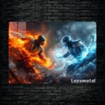 متال پوستر ساب زیرو Sub-zero و اسکورپیون Scorpion از بازی مورتال کمبت Mortal Kombat با کد E-721