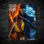 متال پوستر ساب زیرو Sub-zero و اسکورپیون Scorpion از بازی مورتال کمبت Mortal Kombat با کد E-726