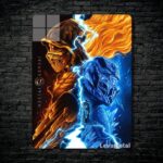 متال پوستر ساب زیرو Sub-zero و اسکورپیون Scorpion از بازی مورتال کمبت Mortal Kombat با کد E-730