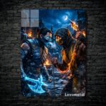 متال پوستر ساب زیرو Sub-zero و اسکورپیون Scorpion از بازی مورتال کمبت Mortal Kombat با کد E-731