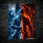 متال پوستر ساب زیرو Sub-zero و اسکورپیون Scorpion از بازی مورتال کمبت Mortal Kombat با کد E-733